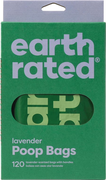 HUNDEPOSER MED HÅNDTAG 120 poser Lavendel  ECO-FRIENDLY 