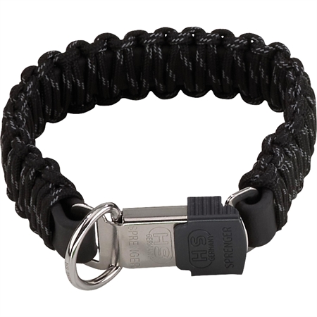 PARACORD Halsbånd med kliklås Sort fra Spenger