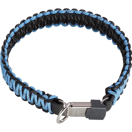 HS PARACORD Halsbånd med klik lås - blå 40 cm 