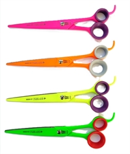 Rose Line 88080 Lige Groomingsaks – Neonfarver – Professionel Bredbladet Hundesaks