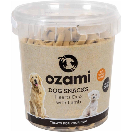 Ozami Hunde Snack Hjerte Duo Lam 500 g