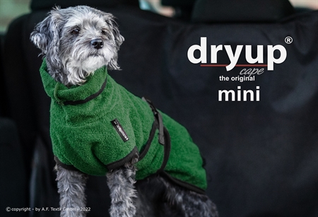 Dryup Cape Tørredragt Badekåbe til hunde  Grøn 40 Mini