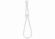 Udstillingskæde Snake halvkvæl Sølv 5 mm  60 cm 