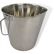 Foder/vandspand stål med en flad side 950 ml