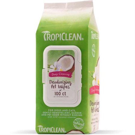 TROPICLEAN DEEP CLEANING WIPES  -renseservietter