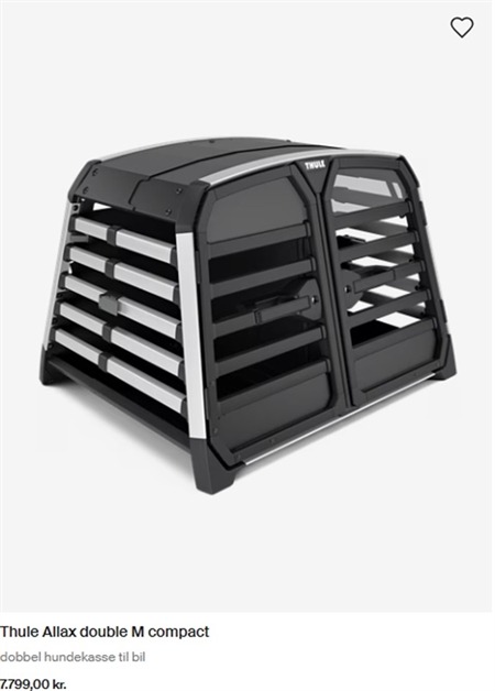 Thule Allax double M compact - dobbel hundekasse til bil 