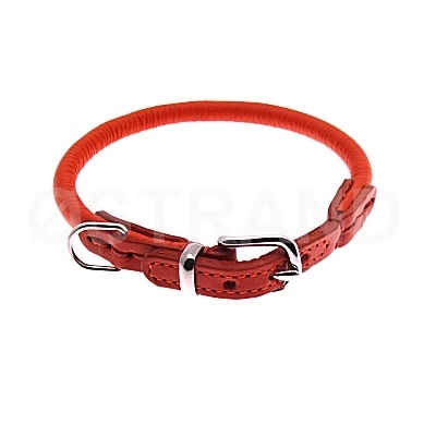 Timely Paris Rundsyet læderhalsbånd  Rød 40 cm 