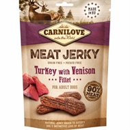 CARNILOVE JERKY TURKEY WITH VENISON FILLET (Kalkun/Vildt)