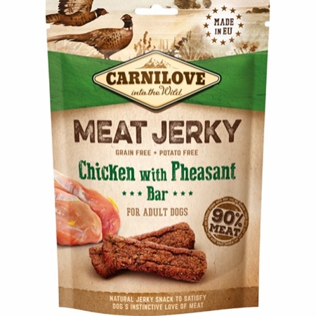 Carnilove JERKY CHICKEN WITH PHEASANT BAR 100g (kylling/Fasan )