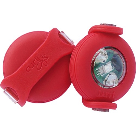 Curli lampe LED  - Hundelygter 2 stk Rød