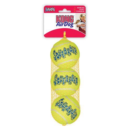 KONG AIRDOG SQUEAKER TENNISBOLD 3 STK S 5cm
