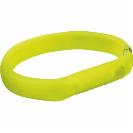 Lyshalsbånd Grøn L-XL 30 mm - Ideelt til hunde med lang pels.