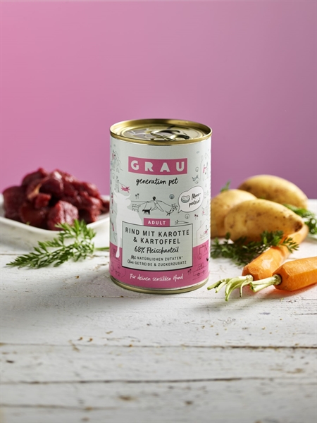 Okse med gulerod og kartoffel - Single Protein - Korn og glutenfri 