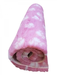 Vet Bed Rosa med poter Gummibagside Anti slip Kraftig kvalitet 