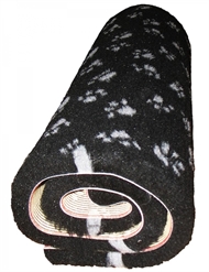 Vet Bed Sort med poter Gummibagside Anti slip Kraftig kvalitet 